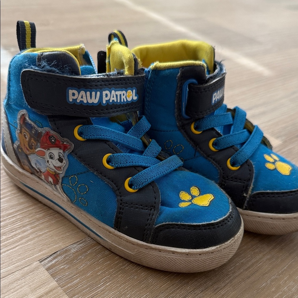 Paw Patrol Blue, Black & Yellow Kids High-Top Sneakers